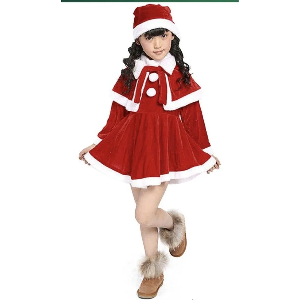 🎄✨ Mrs. Santa Claus Christmas‎ Costume – Girls Size 6–8 ✨🎄
